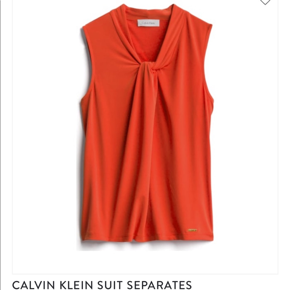 Orange Calvin Klein twist top